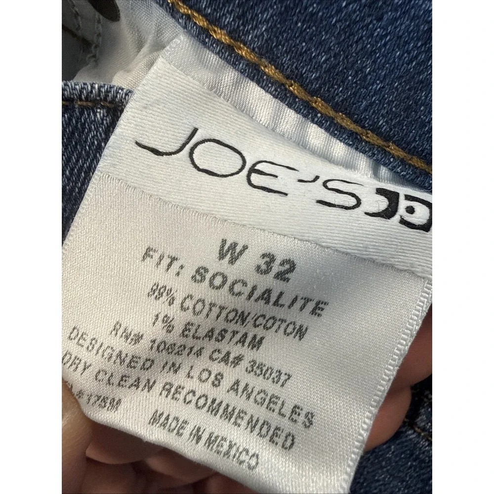 Joe's Socialite Fit Size 32 Blue Straight‎ Leg Jeans